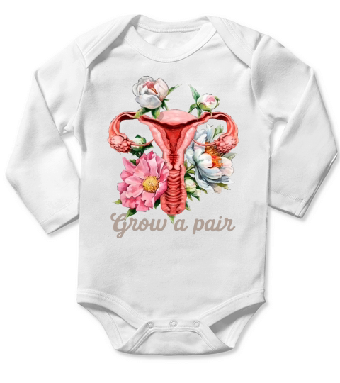 Grow a pair Long Sleeve Baby One-Piece