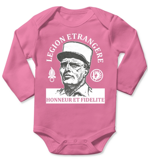 legion etrangere honneur et fidelite Long Sleeve Baby One-Piece