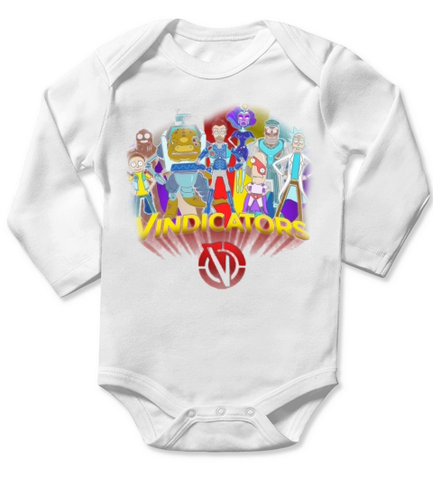 Team Vindicators - Rick &amp;amp; Morty Long Sleeve Baby One-Piece