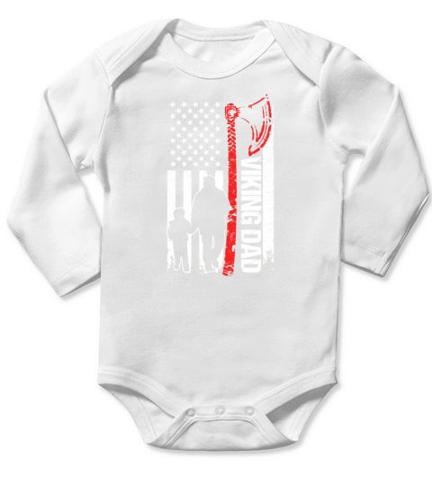viking dad Long Sleeve Baby One-Piece