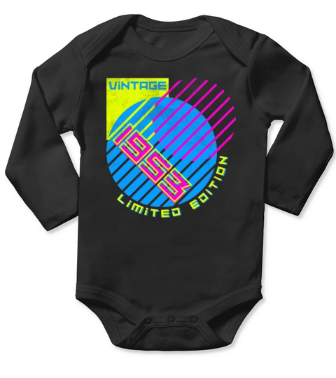 Vintage 1953 Vintage Retro Birthday Long Sleeve Baby One-Piece