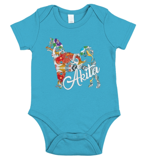 Akita Tee Shirts - Akita Love Shirt Short Sleeve Baby One-Piece