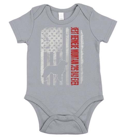 Best Bernese Mountain Dog Dad Ever American Flag shirt Short Sleeve Baby One-Piece