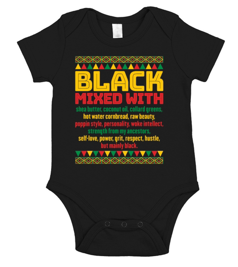Black History Month Design for a African American Short Sleeve Baby One-Piece
