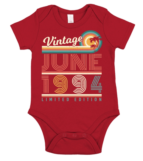Born In June 1994 Short Sleeve Baby One-Piece
