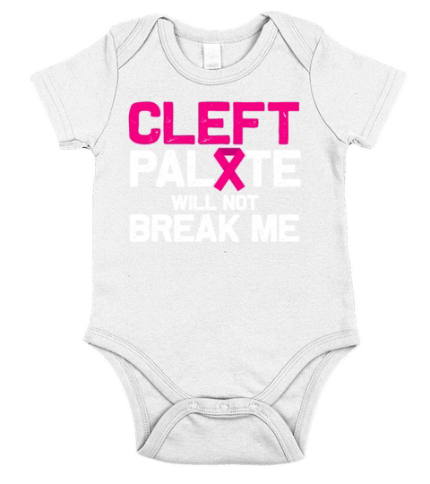 Cleft Palate Lip Inspire Strong Awareness design Short Sleeve Baby One-Piece