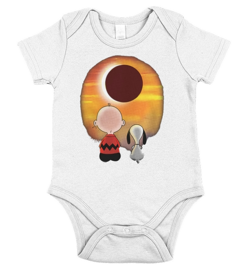 Eclipse-Snoopy Short Sleeve Baby One-Piece