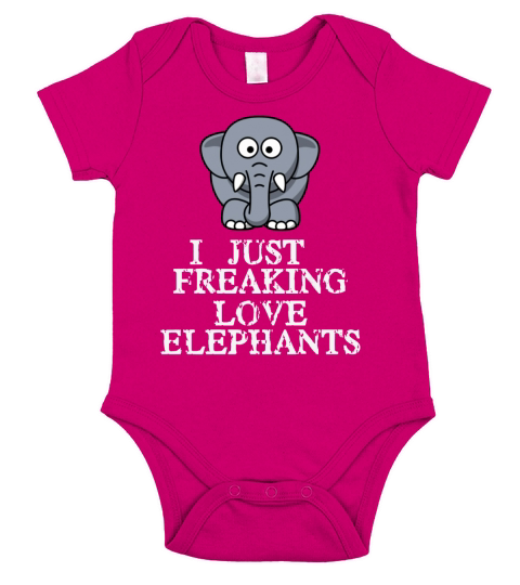 Elephant Short Sleeve Baby One-Piece