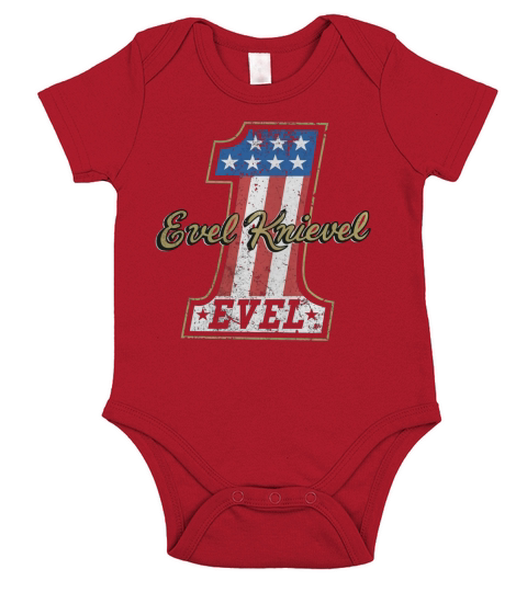 Evel Knievel-Logo Short Sleeve Baby One-Piece