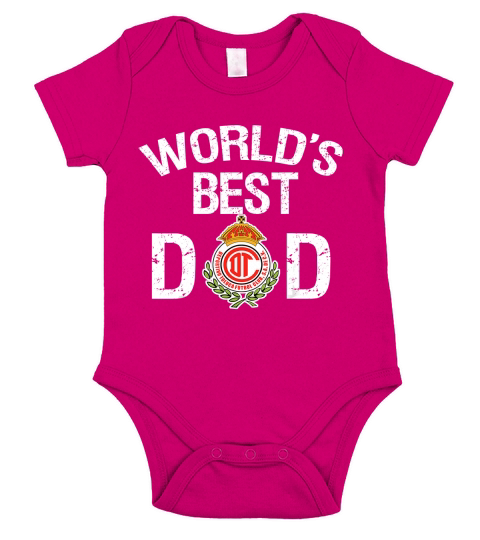 FC Toluca Mexico Worlds Best Dad Fathers Day Gift T-Shirt Short Sleeve Baby One-Piece