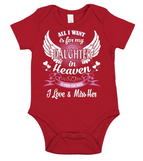 FOR MY DAUGHTER IN HEAVEN Short Sleeve Baby One-Piece