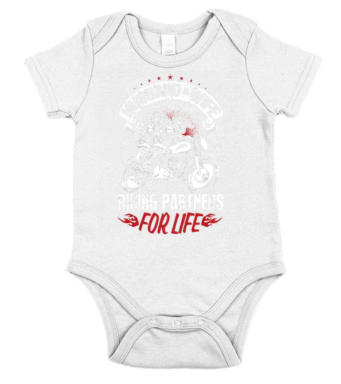 Husband and Wife - Riding Partners For Life Short Sleeve Baby One-Piece