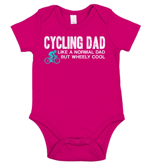 Mens Funny Cycling Dad Gift Wheely Cool Cyclist Biking T Shirt Short Sleeve Baby One-Piece