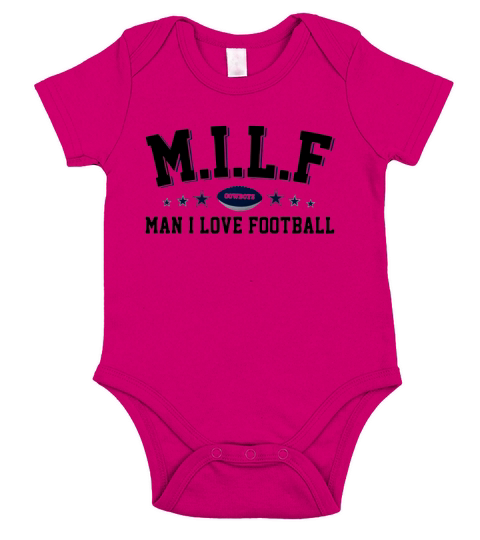 MILF Man I love football Cowboys shirt Short Sleeve Baby One-Piece
