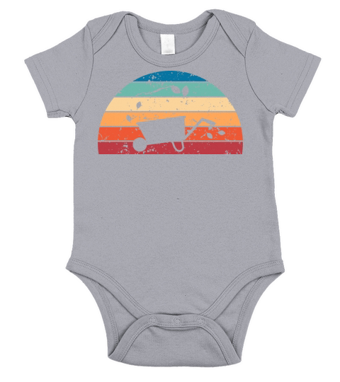 Retro Gardening Sunset Vintage Gardener Sunrise Short Sleeve Baby One-Piece