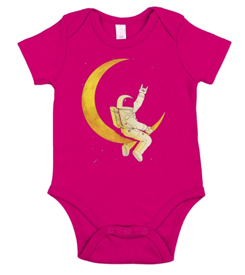 Spaceman Man on the Moon Space NASA rocket Hoodie Short Sleeve Baby One-Piece