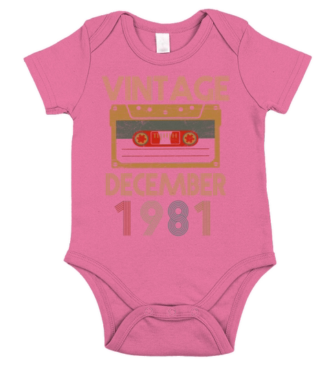 Vintage December 1981 Short Sleeve Baby One-Piece