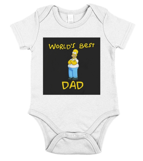 Worlds Best Dad Homer Edition Short Sleeve Baby One-Piece