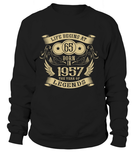 65th Birthday Gifts Vintage 1957 Vintage Sweatshirt Unisex
