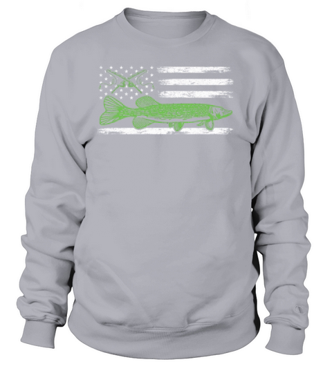 Needlefish USA Gar Fish American Flag Gar Fishing Sweatshirt Unisex
