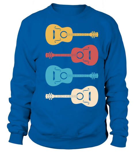 Vintage Guitar Guitarist Band Lover Playing Funny Sweatshirt Unisex