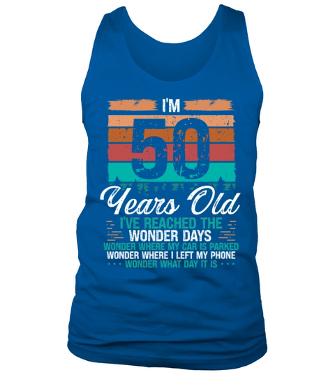 50th Birthday Idea Birthdays Retro 50 Years Old Tank Top Unisex