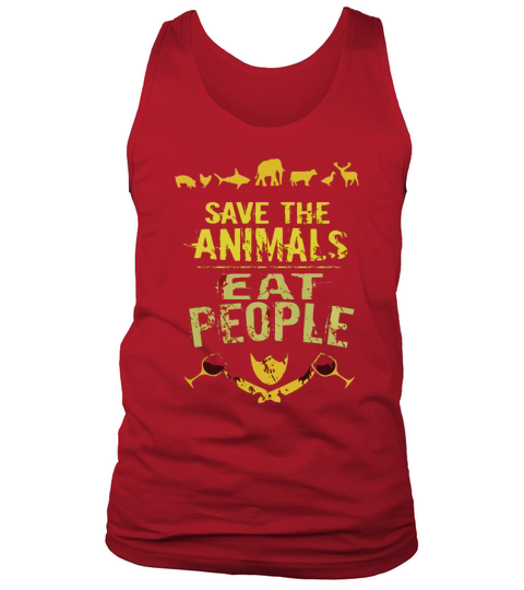 save the animals eat people Tank Top Unisex