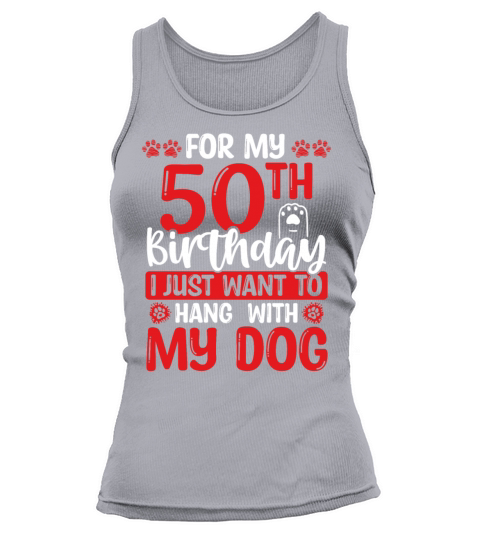 50th Birthday with my Dog Dad Dog Mom 50 Year Old Tank top Woman