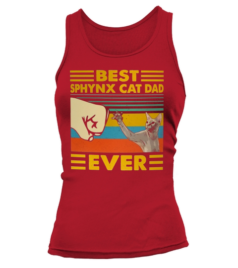 Best Sphynx Cat Dad Ever Retro Vintage Sunset Tank top Woman