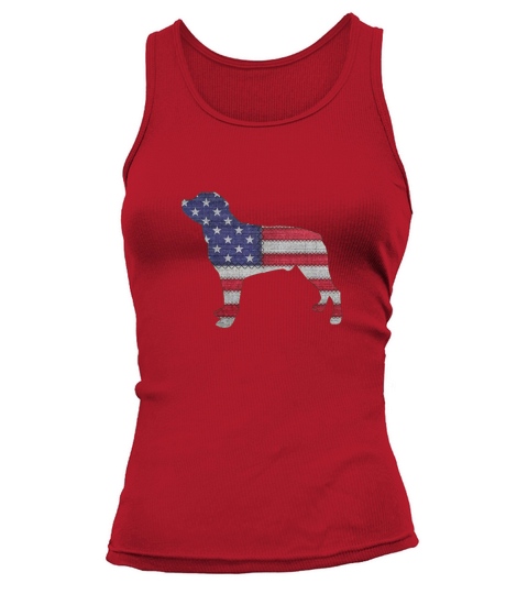 Patriotic ROTTWEILER American Flag Embroidery T-Shirt Tank top Woman