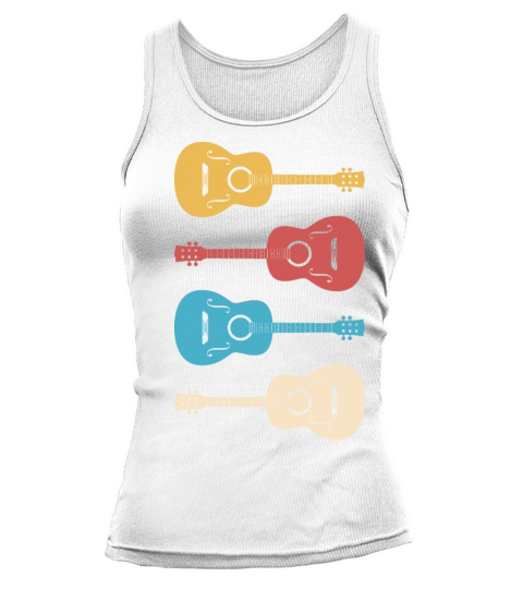 Vintage Guitar Guitarist Band Lover Playing Funny Tank top Woman