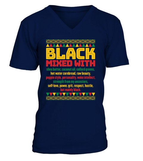 Black History Month Design for a African American V-Neck T-shirt