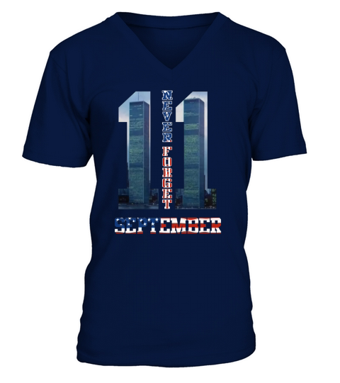 CA - NEVER FORGET 9/11 V-Neck T-shirt