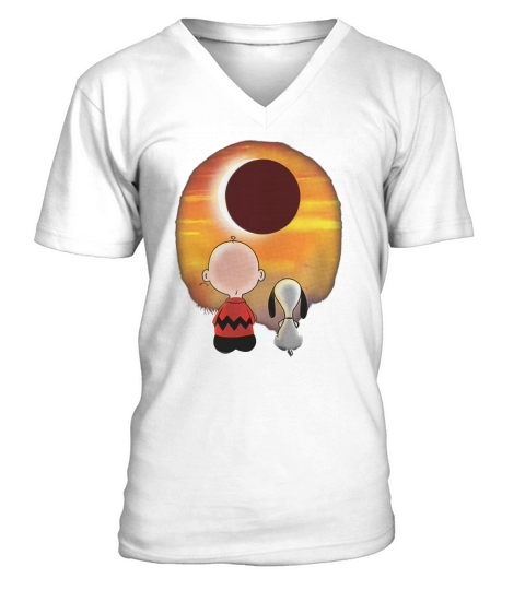 Eclipse-Snoopy V-Neck T-shirt