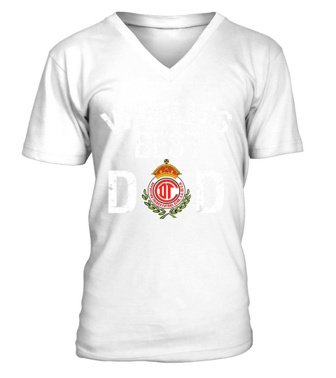 FC Toluca Mexico Worlds Best Dad Fathers Day Gift T-Shirt V-Neck T-shirt