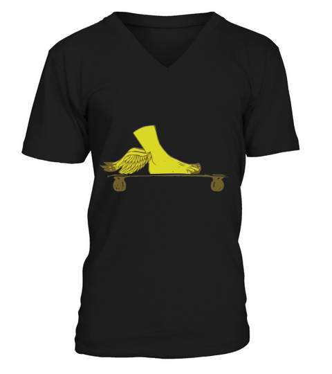 Flying Longboard T-Shirts V-Neck T-shirt