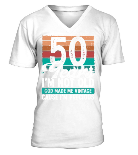 Funny 50 years old for 50th Birthday Idea Funny V-Neck T-shirt