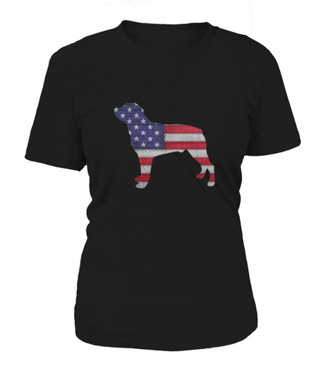 Patriotic ROTTWEILER American Flag Embroidery T-Shirt Women's T-Shirt