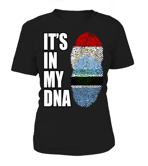 Tajikistani And Botswanan Vintage Heritage DNA Fla Women's T-Shirt