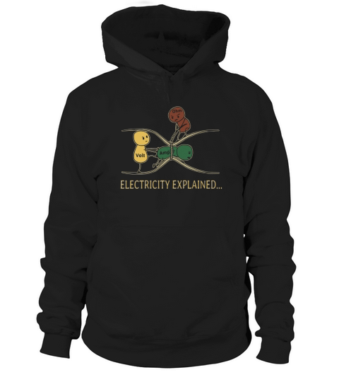 Electricity Explained Electrician Retro T-Shirt Hoodie Unisex