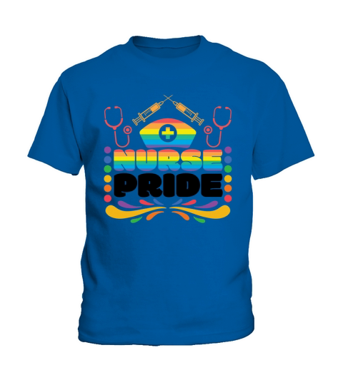 Nurse Pride Stethoscope Lesbian Gay LGBTQ Kids T-Shirt