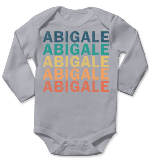 Abigale Name T Shirt - Abigale Vintage Retro Name Long Sleeve Baby One-Piece