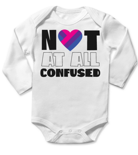 Bisexual Bi Pride Flag Heart Not Long Sleeve Baby One-Piece