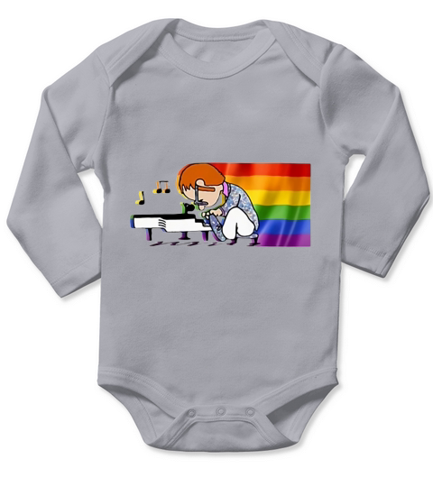Elton John And Piano Rocketman LGBT shirt - Coffee Mug (colored) Long Sleeve Baby One-Piece
