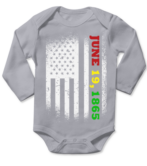 Juneteenth Flag June 19 1865 Black history Long Sleeve Baby One-Piece