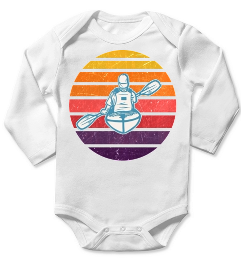 Kayak Kayaking Paddle Canoe Canoeing Gift Idea Long Sleeve Baby One-Piece