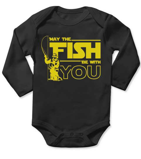 May the fish be with you Long Sleeve Baby One-Piece