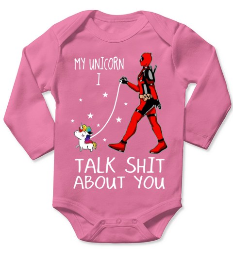 My Unicorn I talk shit about you Long Sleeve Baby One-Piece