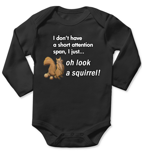 Oh Look A Squirrel Long Sleeve Baby One-Piece