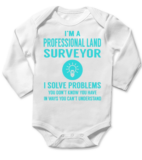Professional Land Surveyor Long Sleeve Baby One-Piece